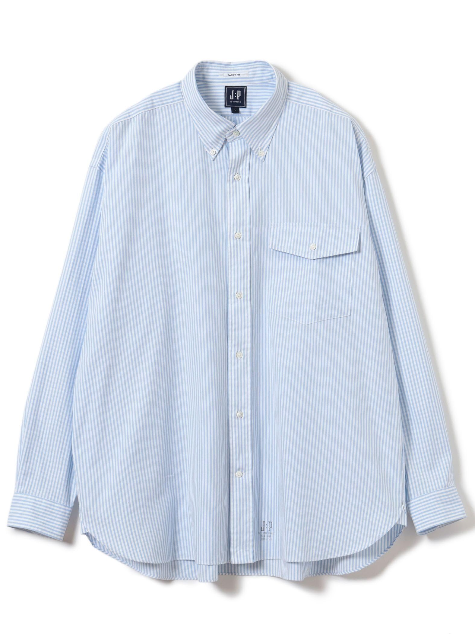 

B:MING LIFE STORE by BEAMS Men s Large/Small Shirt (Special Order) J:P by J.PRESS Oxford Button-Down Shirt, Blue, Stretchy, Size L (92110388967)