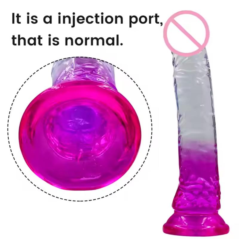 Transparent Realistic Dildo Jelly Penis Suction Cup Dildo Female Masturbator Clitoral Stimulator Big Dick Lesbian Sex Toys