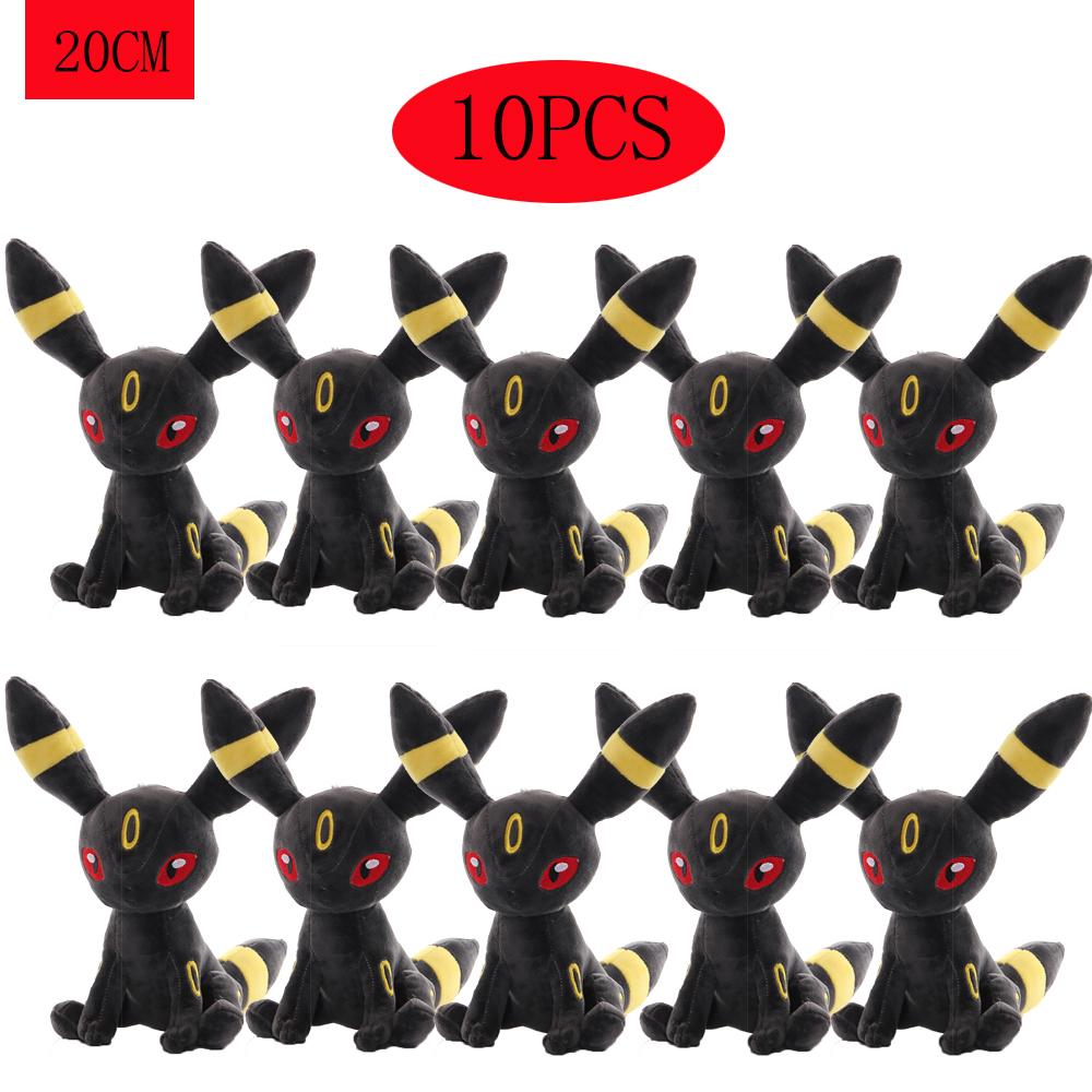 1/10 szt. Zestaw pluszowych zabawek Pokemonów z rodziny Eevee - Sylveon Umbreon Vaporeon Flareon Pikachu Wypchane Lalki Wykwintny Prezent Świąteczny dla Dzieci