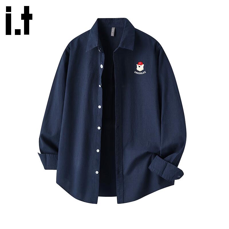 CHOCOOLATEit Men s Long-Sleeve Pure Cotton Casual Shirt M