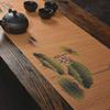 Bamboo Tea Mat Chinese Style Printed Bamboo Mat Zen Table Flag Bamboo Meal Mat Bamboo Curtain Kung Fu Tea Set Accessories