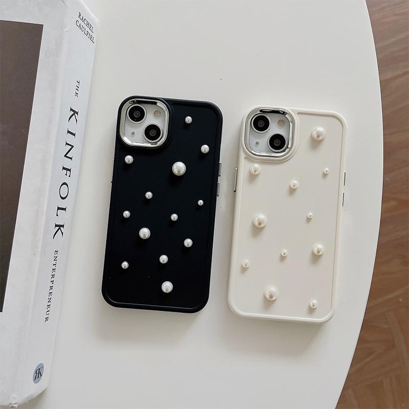 For IPhone17promax Silicone Phone Case for Apple 14 Pearl 13 Light Luxury Ins Style Solid Color 15 Soft Case