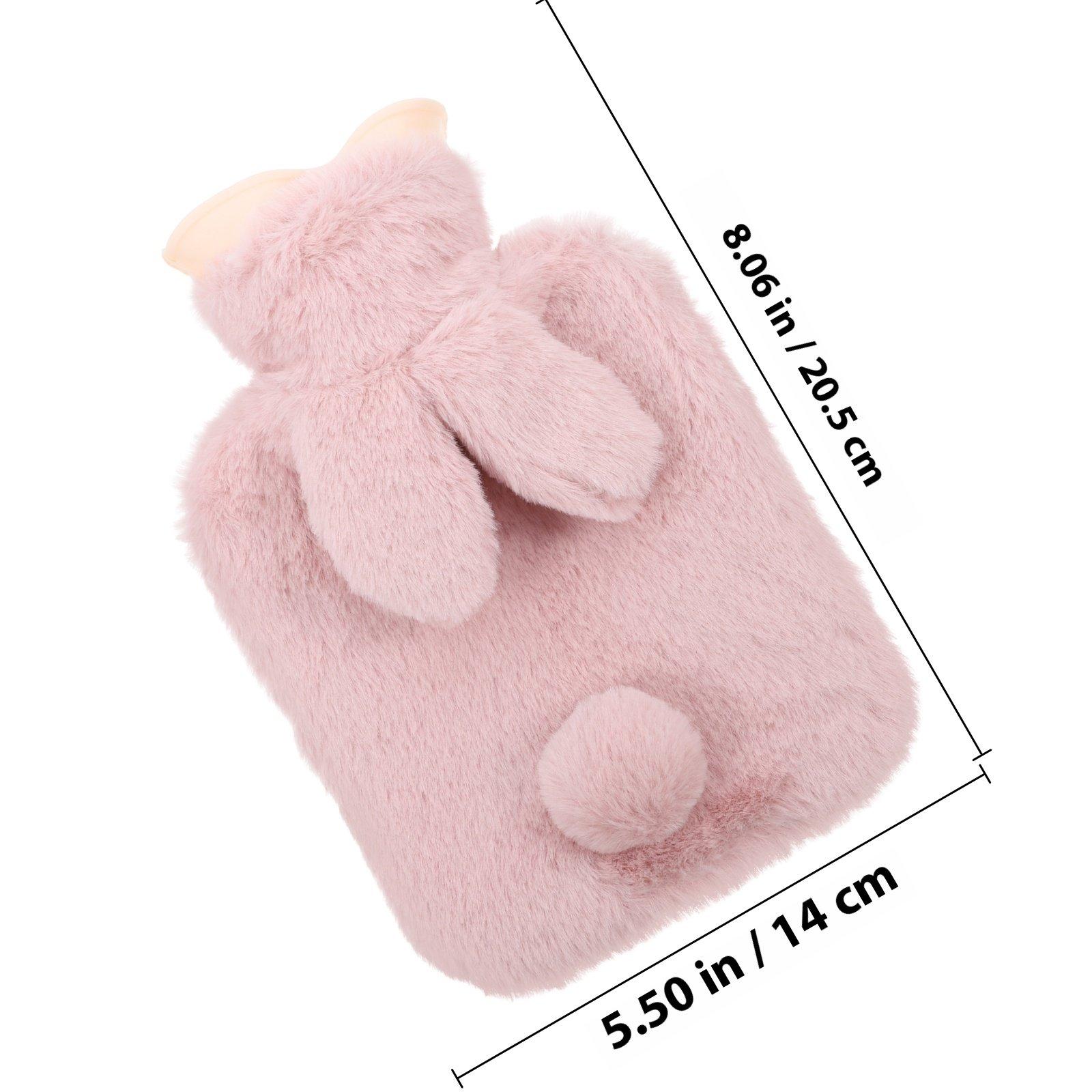 

500Ml Soft Touch Hot Water Container Reusable Heat Wrap for Soothing Aches Stomach Pain Foot Warming Compact Design розовый