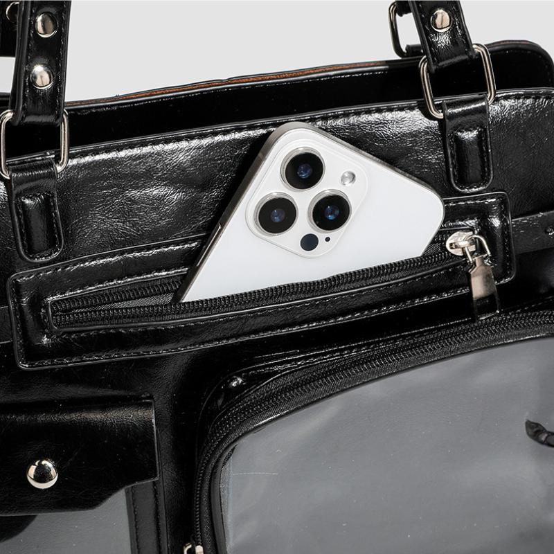 Borsa Itabag Giapponese con Display Trasparente Multitasche Borsa a Spalla Fashi Borsa Tote Borsa a Mano per Uniforme Jk Borsa a Tracolla Stile Y2k