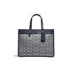 COACH Field Fabric With Leather Tote Bag, Shopping Bag, Shoulder Bag, Handbag Large Women's Marine Blue Monogram C3282-B4RH3