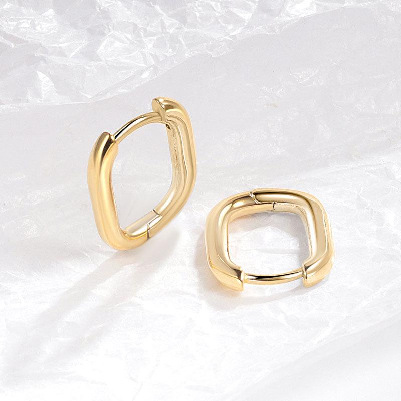 Fashion Minimalist U Shaped Hollow Geometric Hoop Earrings For Women Unique Forest Round Loop Ear Jewelry