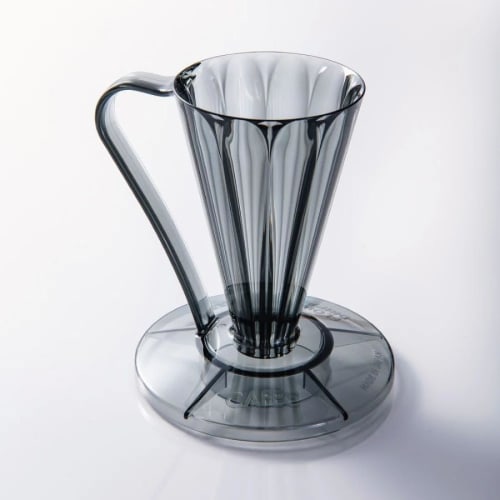 CAFEC DEEP 27 Flower Dripper FDD-27 for Single Cup Coffee (Clear Black, Dripper)