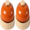 2pcs Orange Interactive Base Communication Cat for Calling Bell, Bell, Anti-Slip Door Food Bell: Pet Loud Rubber Dog and Door Bell Tell Device Bell