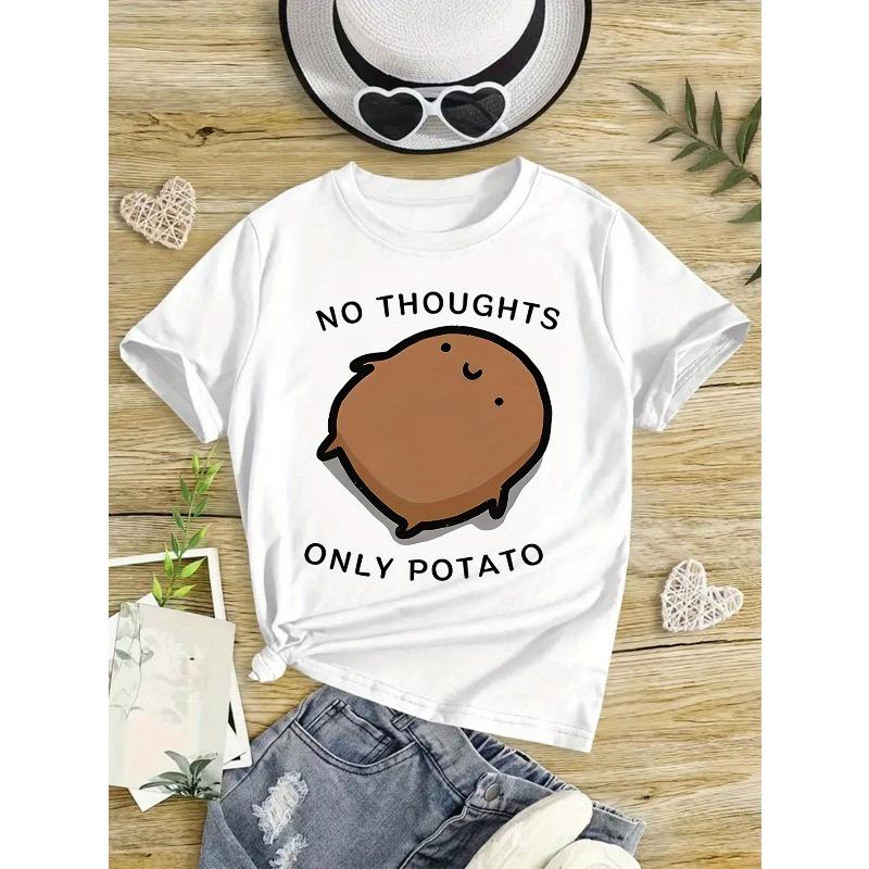 European sizes Summer Girls  Fashion Casual Kids T-Shirt 110 белый