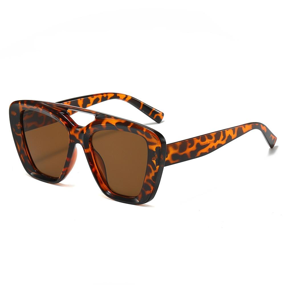 New Luxury Double Beam Gradient Irregular Square Women Sunglasses  Retro Jelly Color Design Sun Protection Men Glasses Uv400