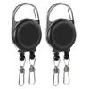 Double Headed Keychain Heavy Duty Retractable Badge Reels-Retractable Keyring with Reel Cord Anti-lost Keys Card-Holder