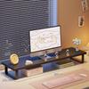 Supporto Riser per Monitor da Scrivania Regolabile Schermo Laptop Organizzatore Spazio di Lavoro Ergonomico Legno Bianco Noce Nero