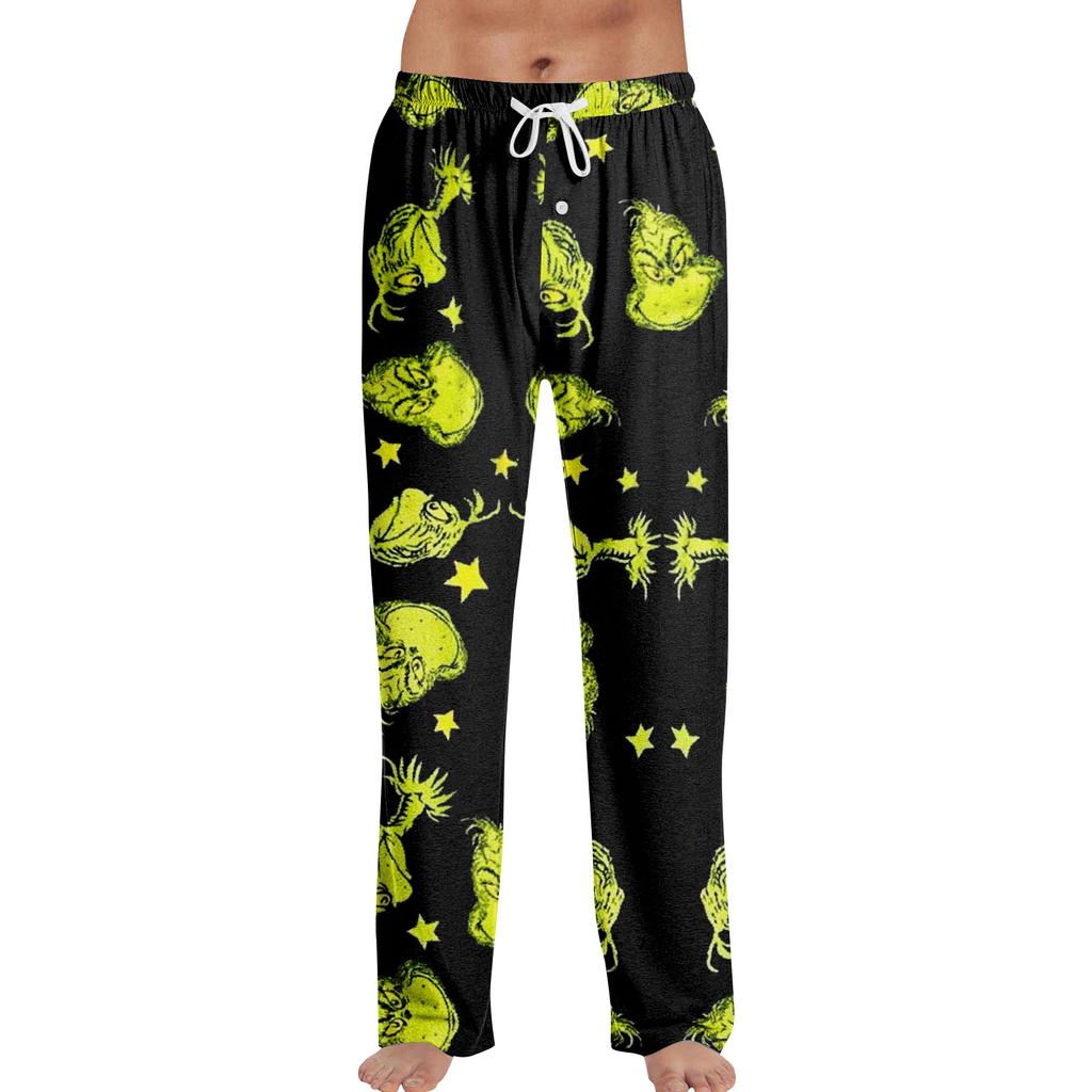 Pyjamahose Nachtwäsche Lässige Kordelzug Elastischer Bund Hose Bequeme Gerade Yoga Lockere Hose