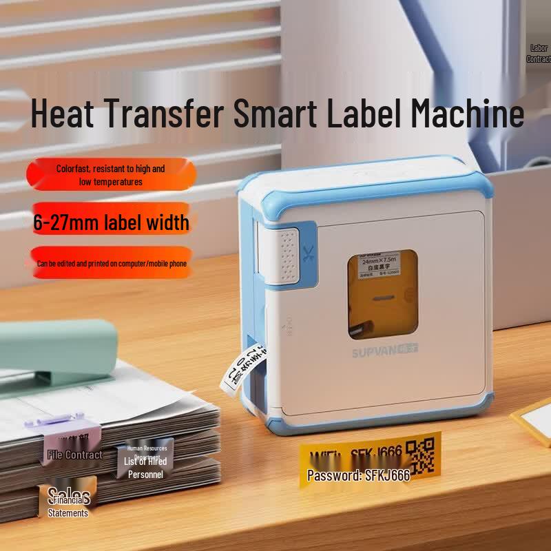 Suofang Portable Thermal Transfer Label Printer CN Plug (adapter Included)