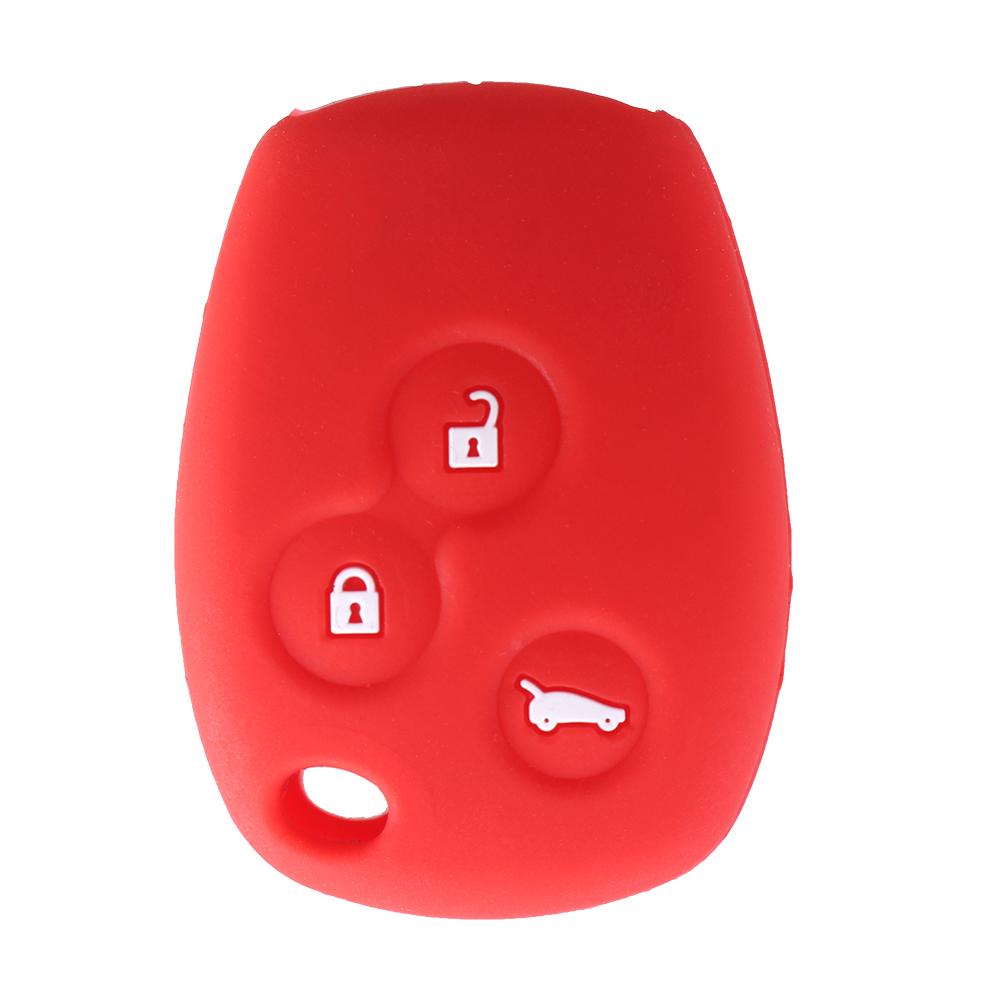 3 Button Silicone Rubber Car Key Shell Cover Case Protector For Renault Duster Logan Fluence Clio Vivaro Master Traffic