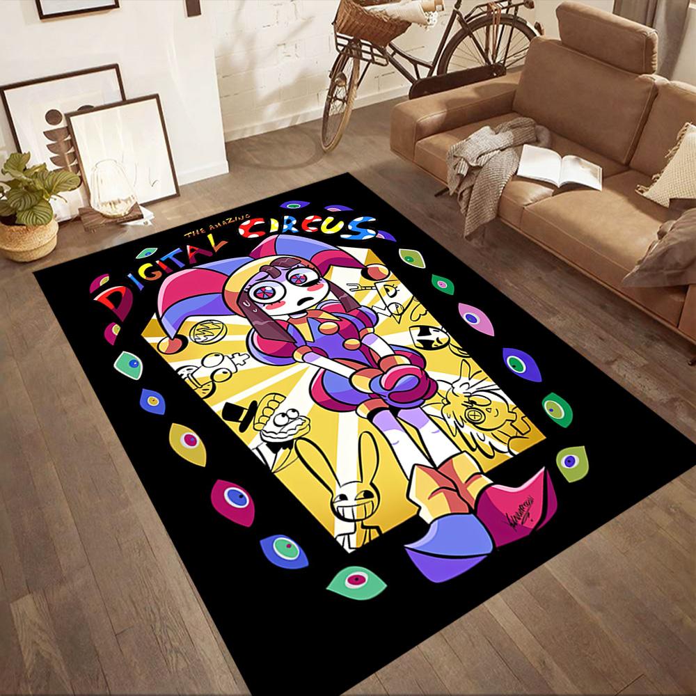 Amazing Digital Circus Square Rugs Are a Great Choice for Living Rooms, Bedrooms, Home Décor, and As Gifts.