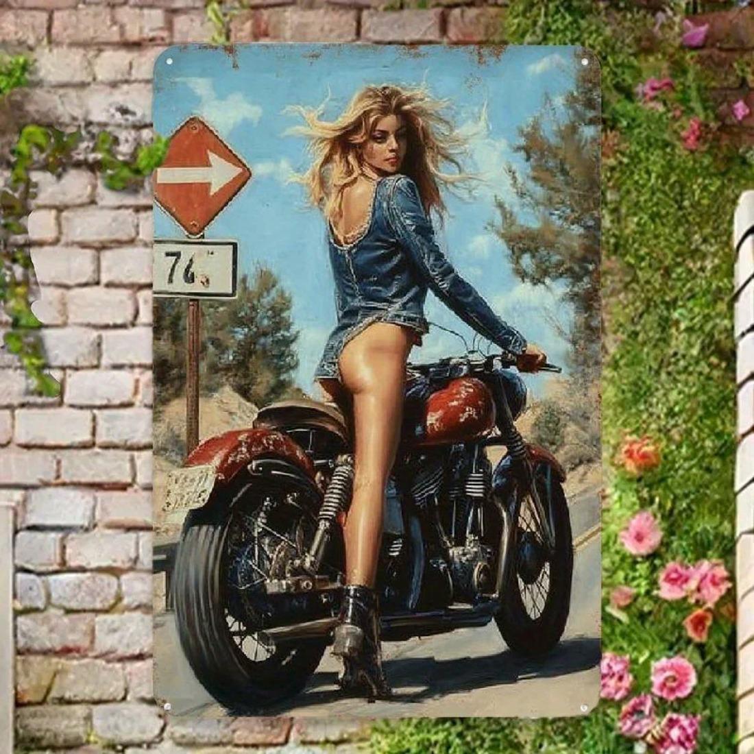 

Vintage 66 Metal Tin Sign Retro Garage Bar Wall Decor FadeProof Motorcycle Gift 20x30cm