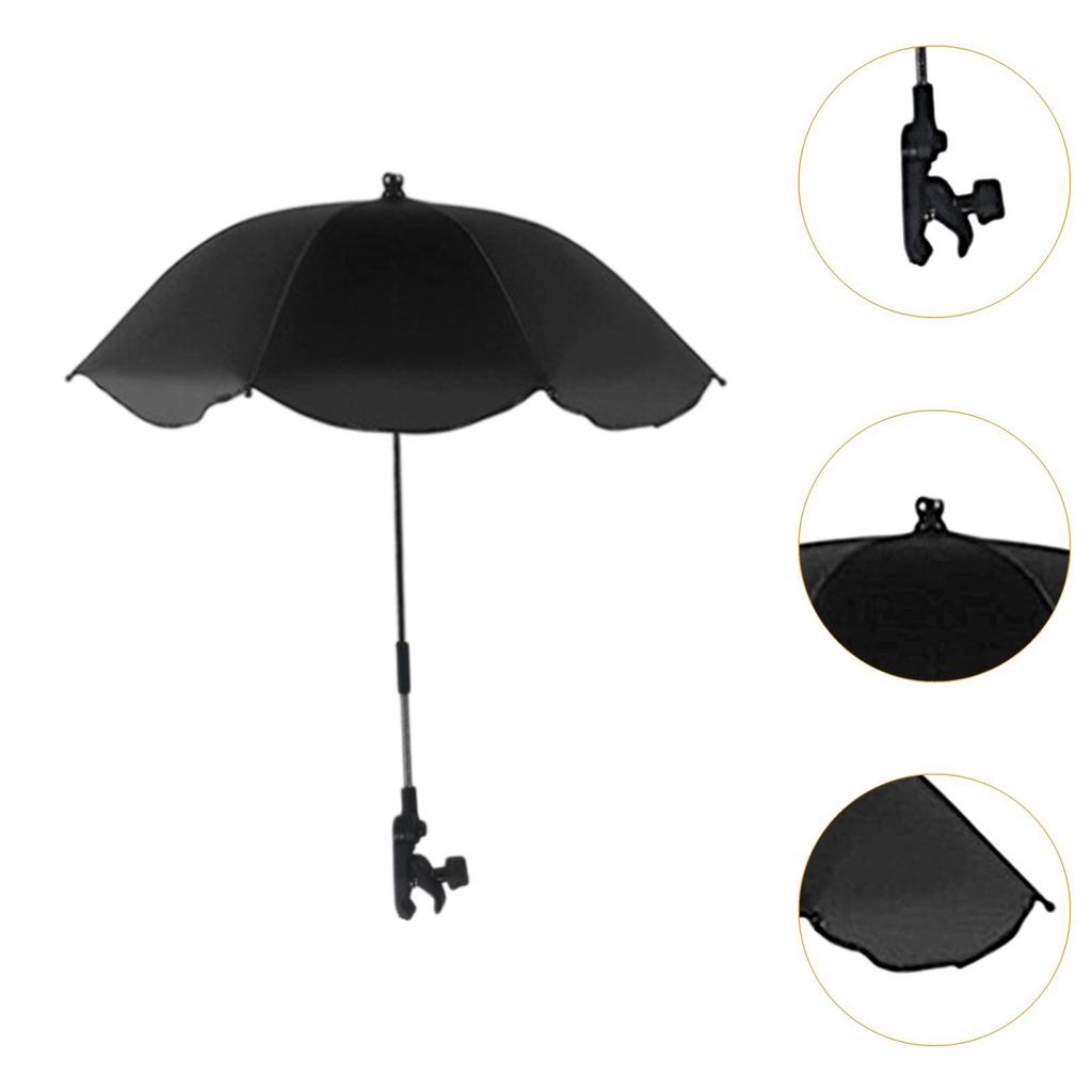 Beach Chair Umbrella with Adjustable Clamp Flexible for Garden Pool Backyard