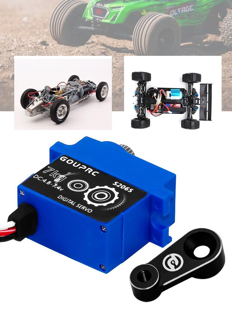 7KG Waterproof RC Digital Micro Servo with Horn Digital Servo for TRX4 TRX6 SCX10 III 1/10 RC Crawler Car Metal Gear Servo