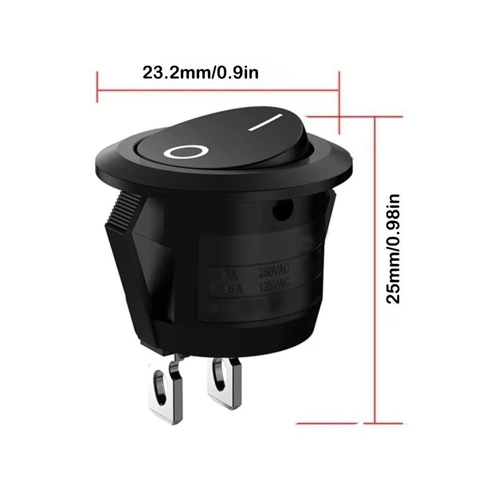 ON-OFF Round Snap-in Toggle Switch 2 Pin Plastic Car Auto Boat Switches Rocker Boat Switch Car Auto Boat