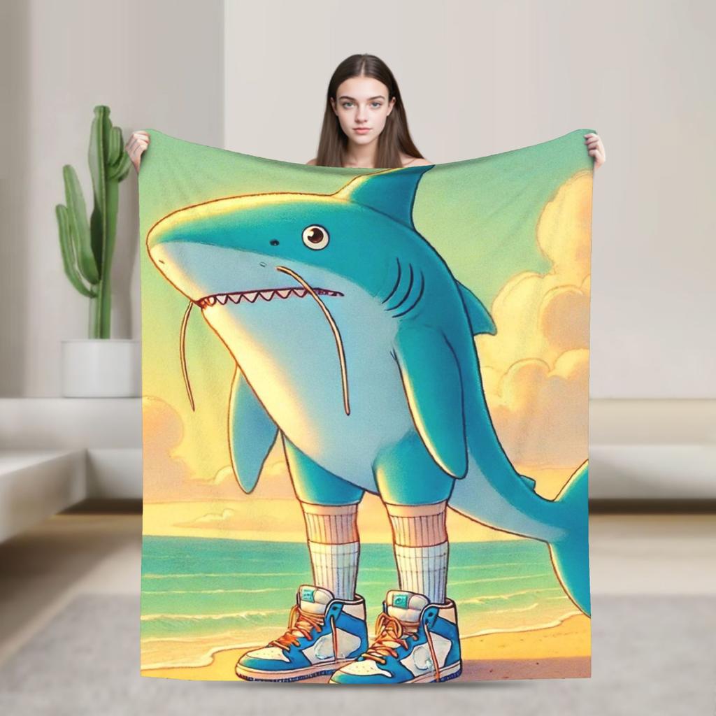 Italian Brainrot All Stars Funny Meme Blankets Fleece Spring Autumn Multi-function Warm Throw Blankets for Bedding Travel Quilt
