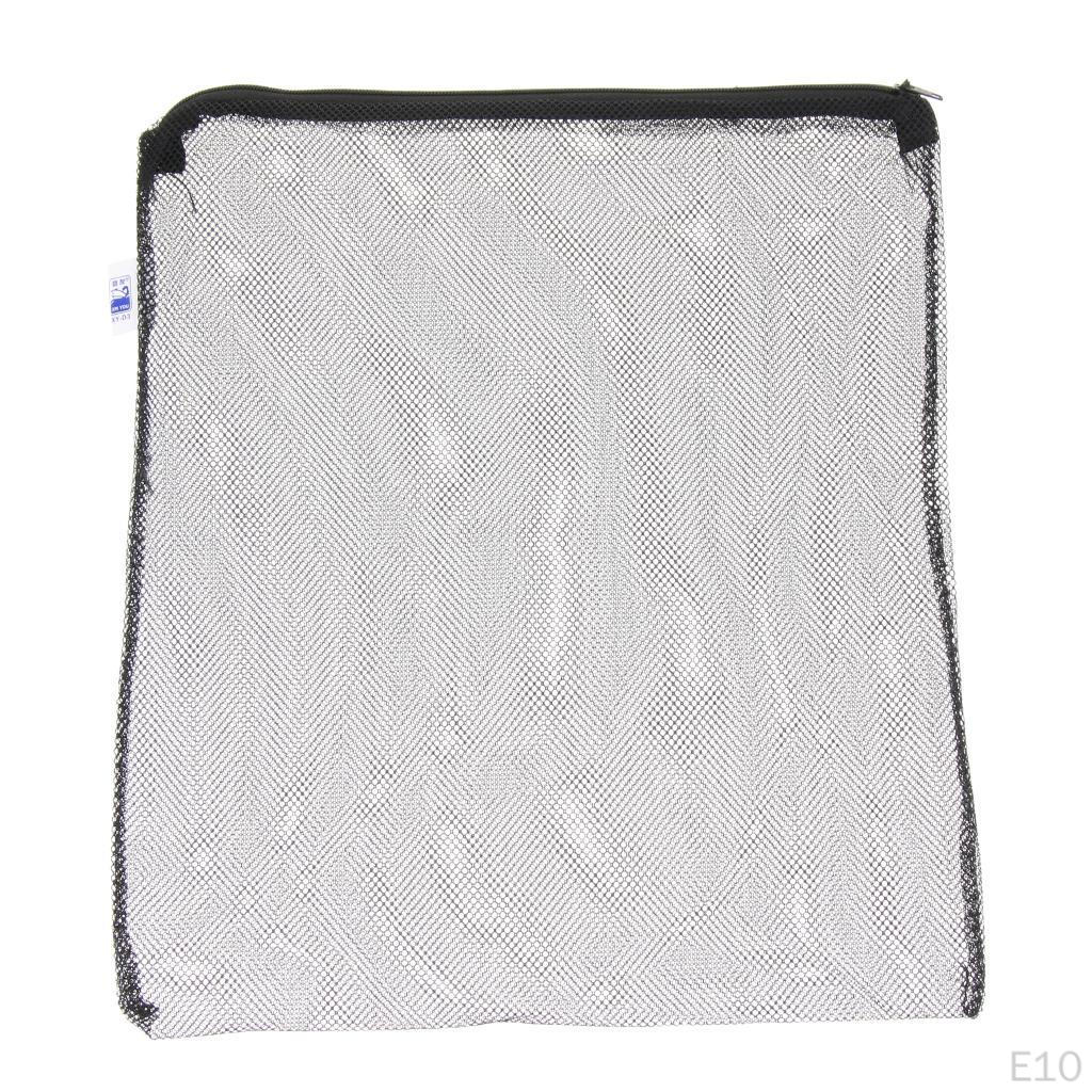 Filter Media Bags, Aquarium Nylon Mesh Bags with Zipper, Fish Tank White Net for Pellet Carbon,