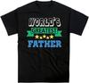 Men's Worlds Greatest Father T Shirt Birthday Christmas Cotton Short Sleeve Shirt