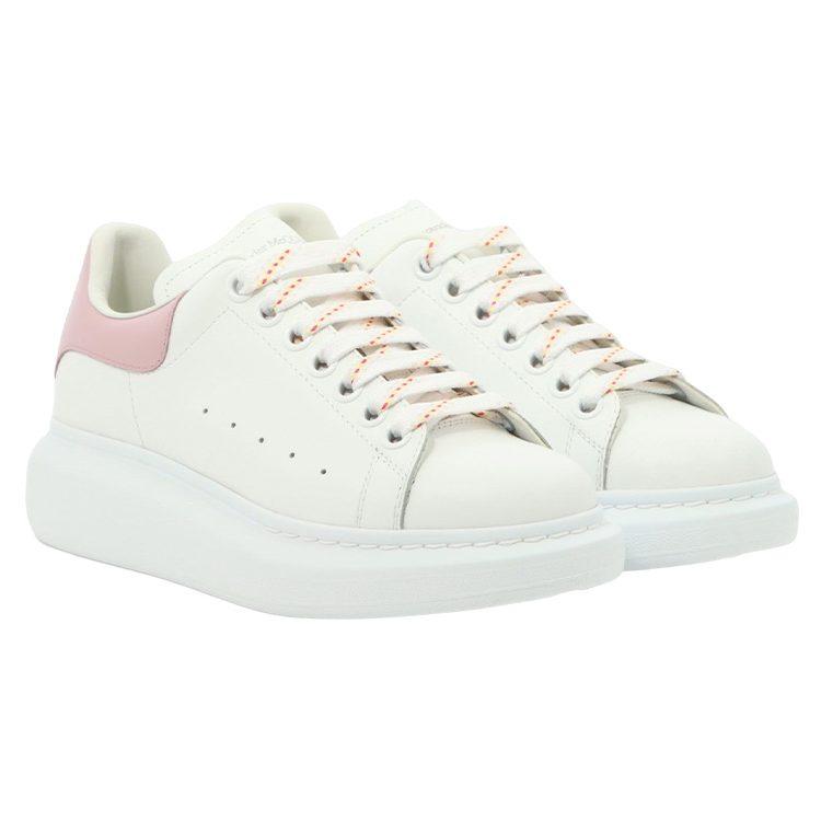 Alexander Mcqueen Oversized Larry Leather Sneakers 'White Pink' Women's 718139WHGP58937