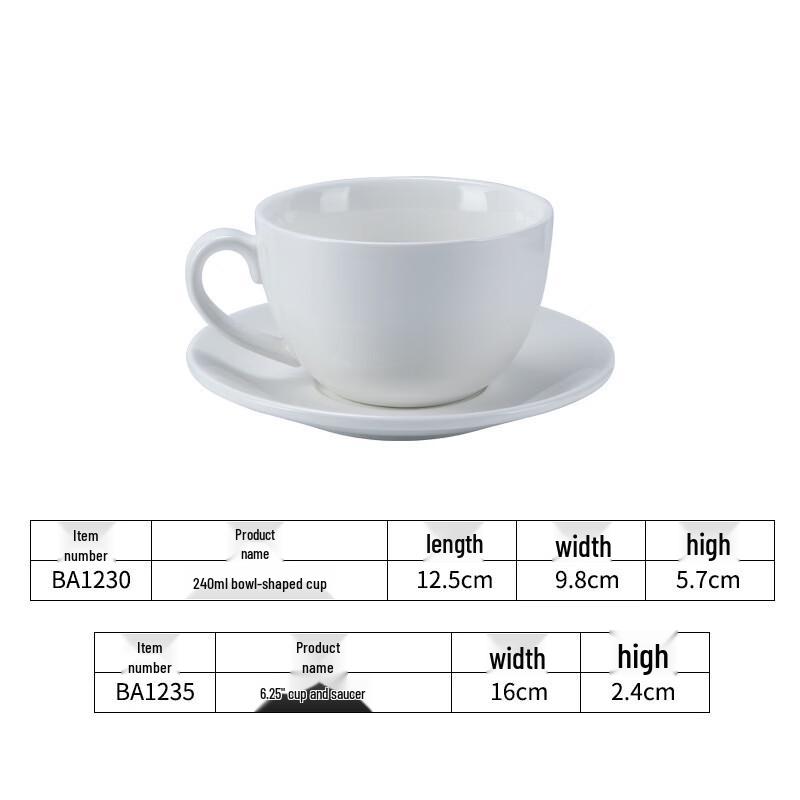 Zhishi European Ceramic Coffee Cup & Saucer Set