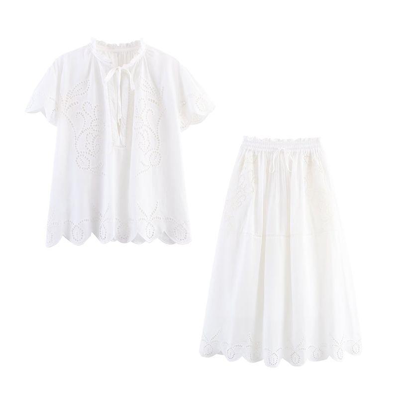 Kaslead New Women clothes Western Style Fashion Embroidery Top Half-Length Long dress 5107274 5107261