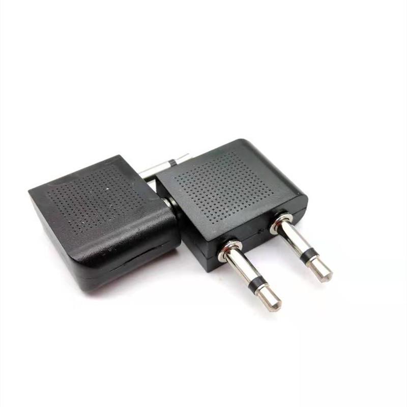 Nickel-Plated 3.5mm Female To Dual Male Airplane Audio Adapter