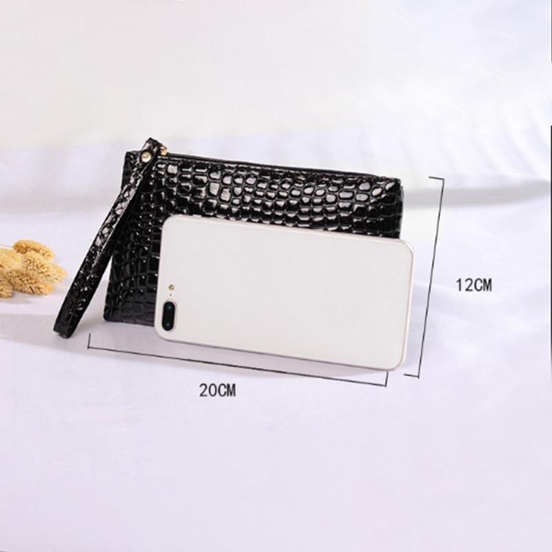 Fashion Solid Color Pu Leather Clutch Bag Korean Mobile Phone Bag Coin Purse