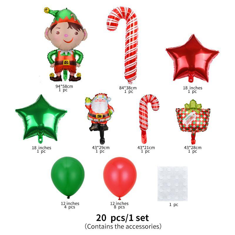 Foil Elf Christmas Balloon Santa Claus Carnival Holiday Party Decor Supplies