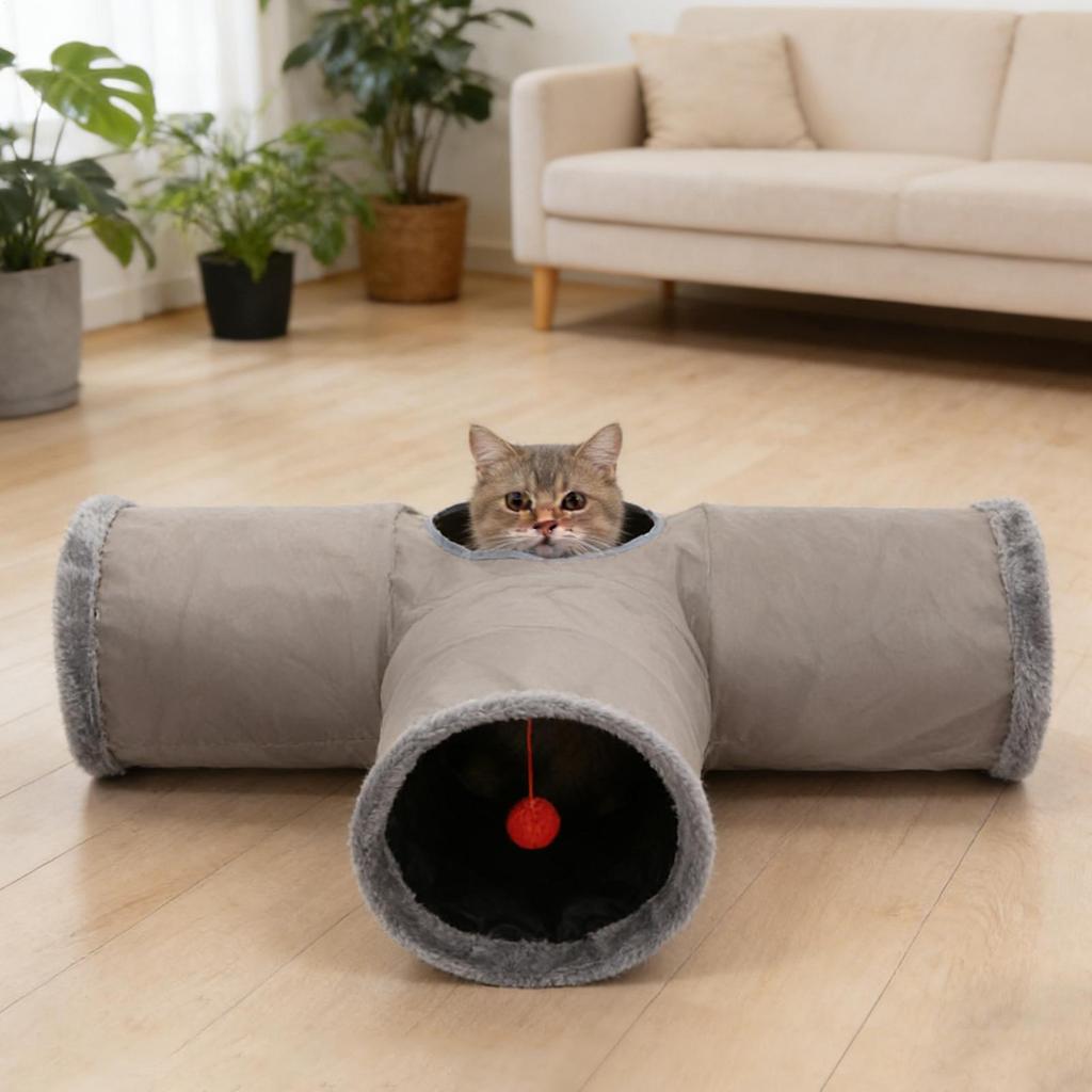 Cat Tunnel Maze Puzzle Interactive Foldable Flexible Cat Play Tunnel For Kitten Pet Christmas Halloween Birthday Party