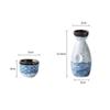 Ceramic Sea Ripple Sake Wine Cup Wine Set Home Sake Wine Bottle Flagon Liquor Spirits Pot Drinkware