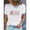 WomenS Casual TShirt Colorful Letter Print  Jesus The Way The Truth The Life Design AllSeaso Women Clothing
