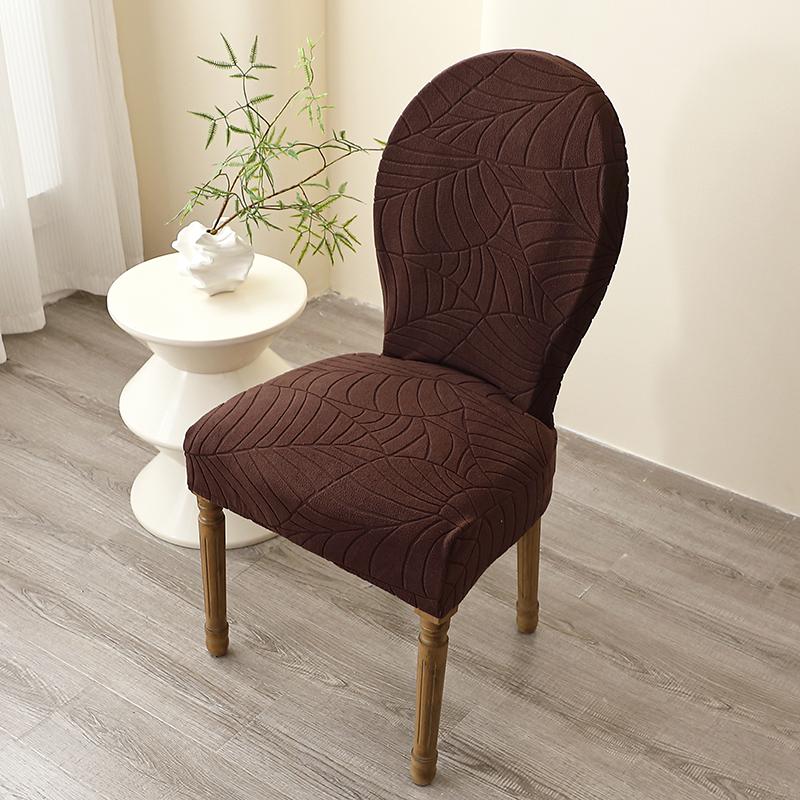 1/2pcs Jacquard Elastic Chair Cover French Style Round Back Dining Chair Slipcover Furniture Protector for Kitchen Home Wedding