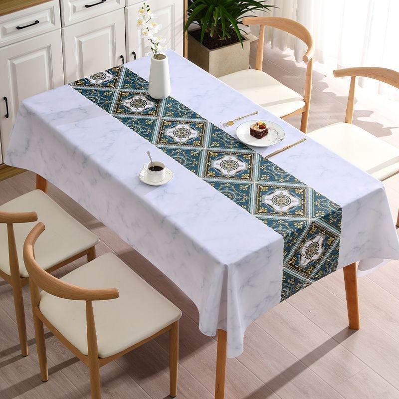 Nordic Minimalist Table Mat Household Coffee Tablecloth Pvc Tablecloth  Waterproof Oil Proof Instagram Style Tablecloth
