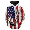 Nieuwe Mode Amerikaanse Vlag 3D Print Hoodie Heren Casual Sweatshirt Harajuku Streetwear Lange Mouw Pullover
