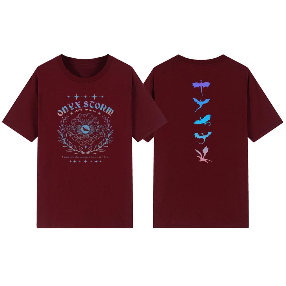 Onyx Storm Basgiath War College T Shirt Xaden Riorson T-shirts Unisex Short Sleeve Tshirts Vintage T-Shirts Bookish Gift Shirt