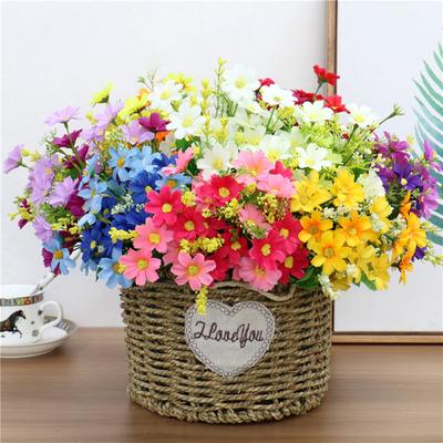 1 Bouquet 7 Branch 28 Head Daisy Artificial Flower Wedding Holding Flowers Decor