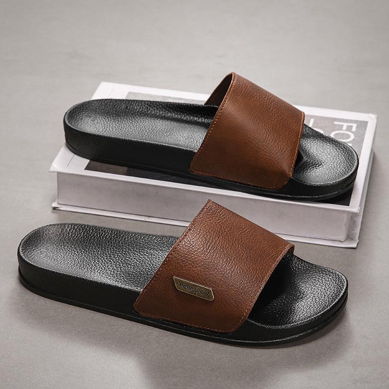 Men's High-End Solid Color Summer Beach Sandals with One Strap (2025)