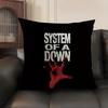 Hot Rock Band S-System Of A Down Cushion Cover Summer Breathable Linen Fabric Double-Sided Printing Sofa Pillow Case Home Decor