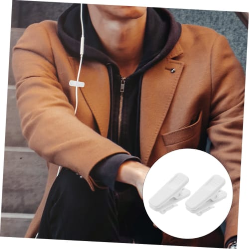 EXAOMBLE 10pcs Ear Wire Clips, Headphone Cord Organizer, Tangle-Free Small Earphone Wire Holder, Office Cord Management Accessories