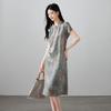 SOFSIL 2026 Summer New Chinese Style Silk Blend Printed Qipao Dress