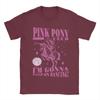 Chappell Roan Pink Pony Club 100 Cotton T-Shirt For Men Summer  Vintage T-Shirts Crewneck Hippie Tees Oversize Pattern Tops
