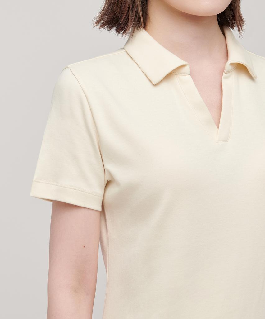 MUSINSA STANDARD WOMAN Women'S Slit Neck Polo Dress [Egret]