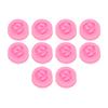 10PCS Biscuit Silicone Mould Pink High Temperature Resistant Low Deformation Baking Mold for DIY