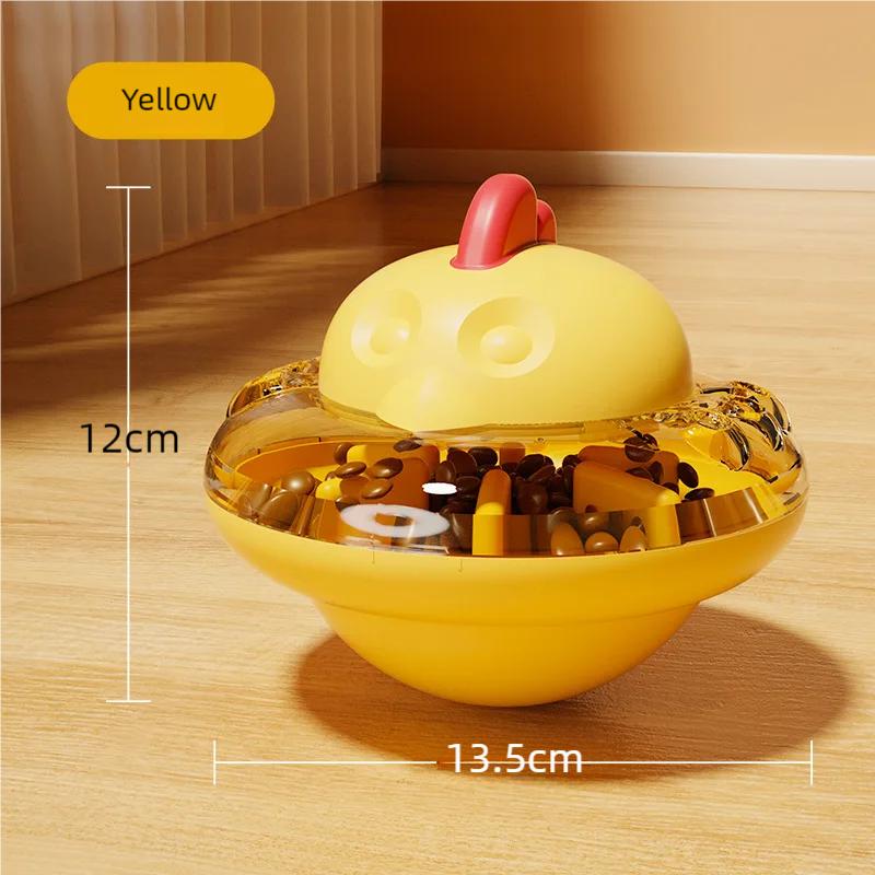 

Pet Therapy Puzzle Ball Dispenser Toy with Adjustable Dispensing Holes for Living Room Use Interactive Dog Ball Toy жёлтый