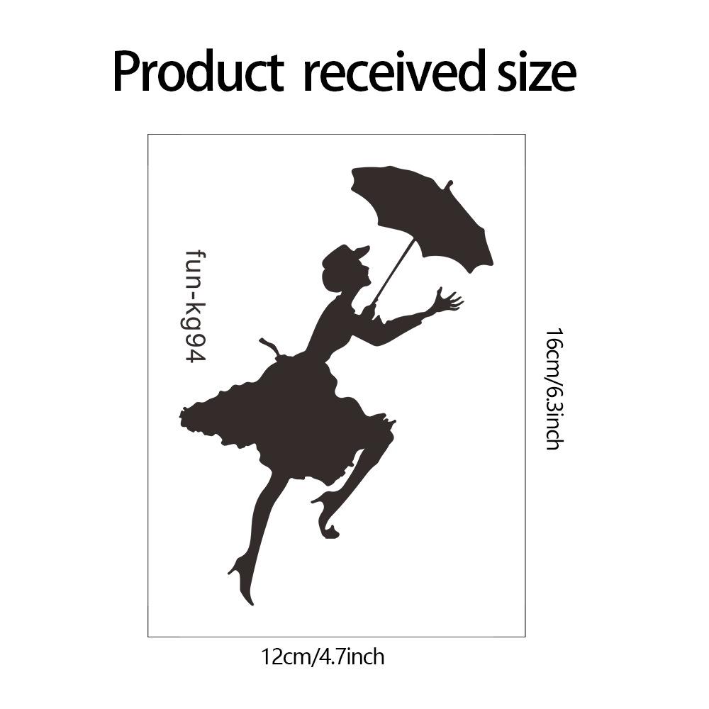 

Fun-kg94 Девушки силуэт зонтик гостиная крыльцо переключатель наклеенный украшение дома настенные наклейки 12*16CM/fun-kg94